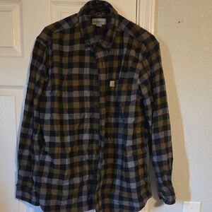 Carhartt Black and Green Checkered Shirt